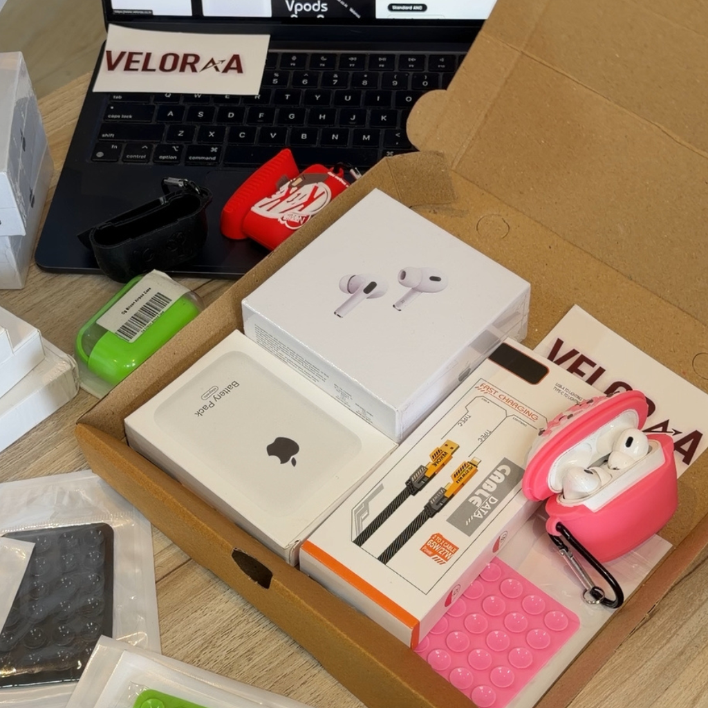 Ultimate Combo | VPods Pro 2 (2nd Gen) ANC + MagSafe 10000mAh Powerbank + 4-in-1 Fast Charging Cable + Silicone Case + Sticky Pod