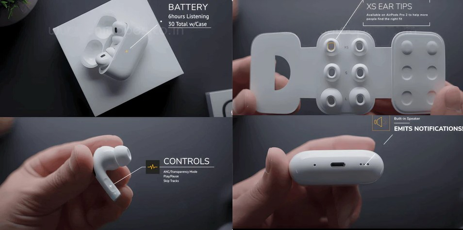 Ultimate Combo | VPods Pro 2 (2nd Gen) ANC + MagSafe 10000mAh Powerbank + 4-in-1 Fast Charging Cable + Silicone Case + Sticky Pod