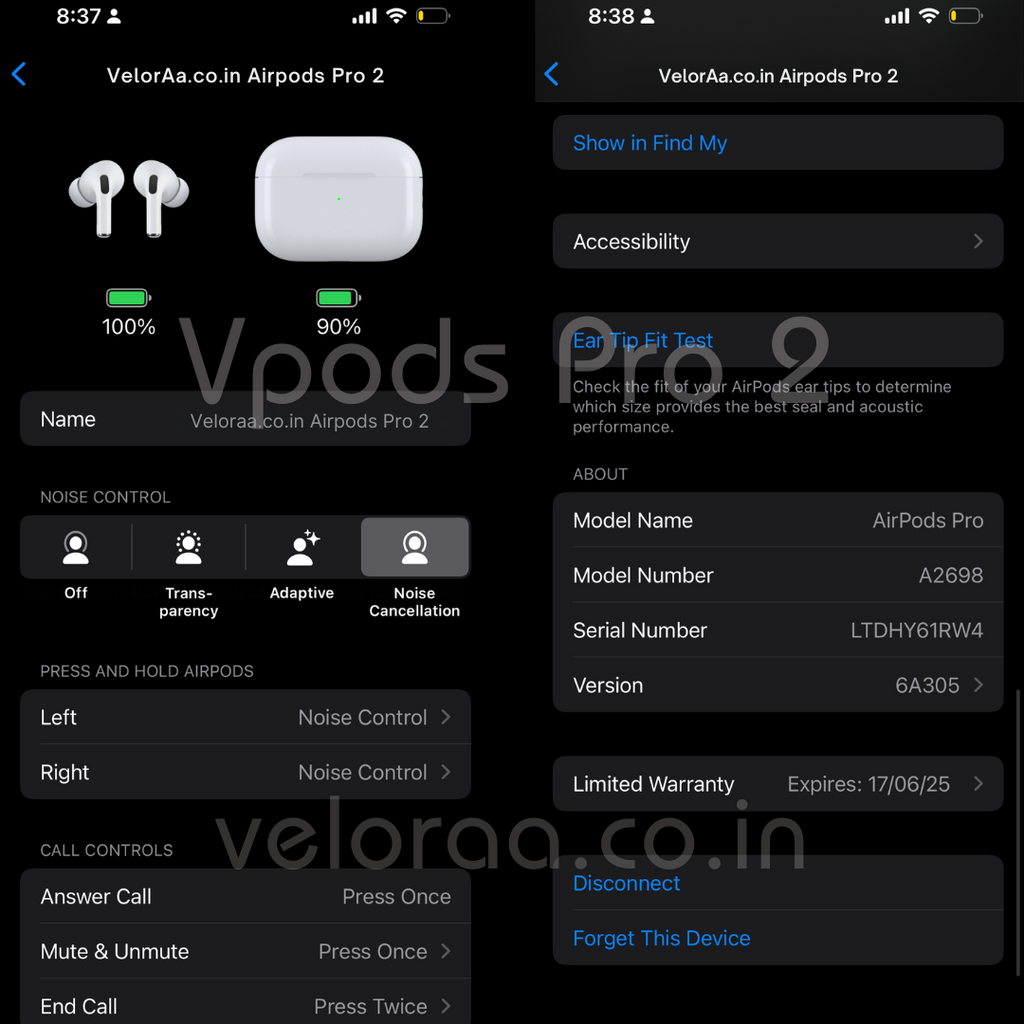 Ultimate Combo | VPods Pro 2 (2nd Gen) ANC + MagSafe 10000mAh Powerbank + 4-in-1 Fast Charging Cable + Silicone Case + Sticky Pod